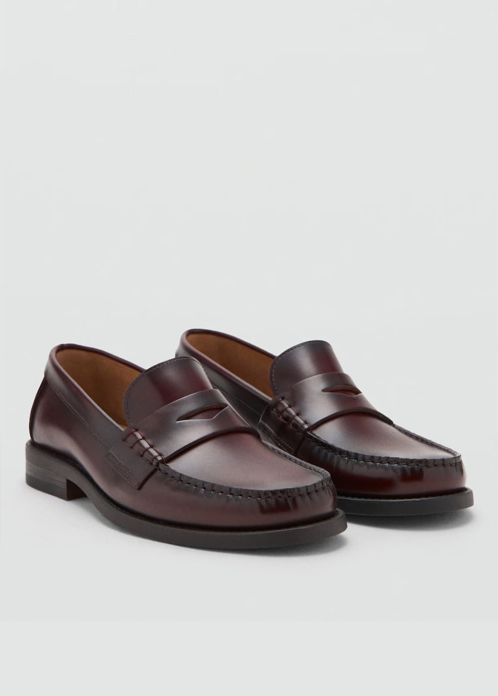 Aged-leather loafers