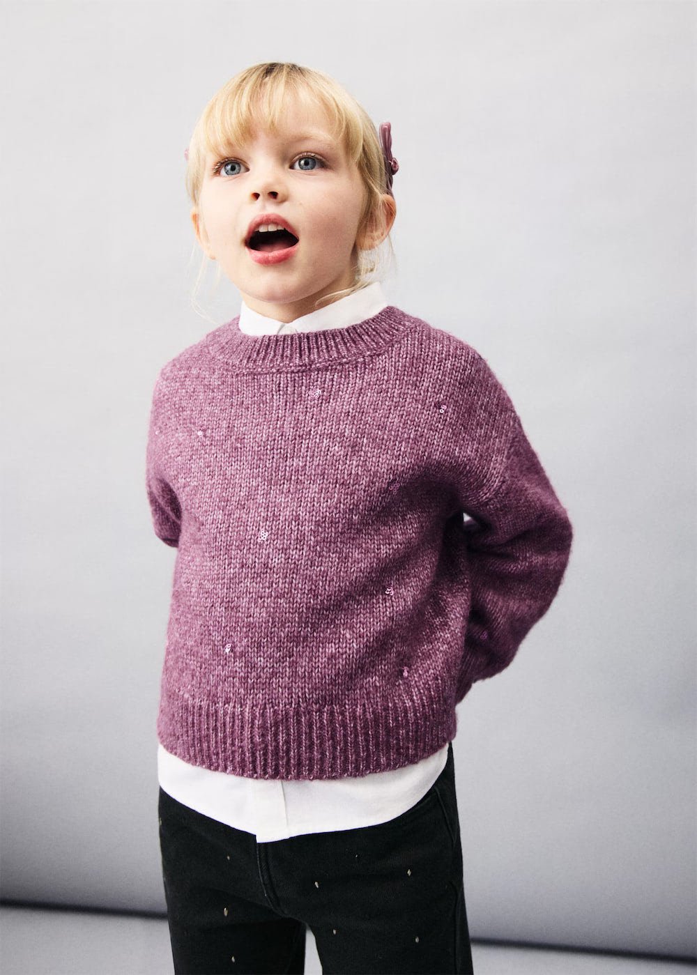 Knit paillette sweater